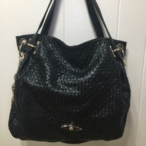 Elliott Lucca Woven Leather Shoulder Bag